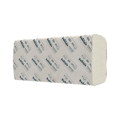 Satino Hand Towel Paper Tissues W-Fold 120 Sheets (Pack of 25) 277340