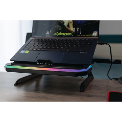 SureFire Portus x1 Gaming Laptop Stand with RGB Adjustable 48842