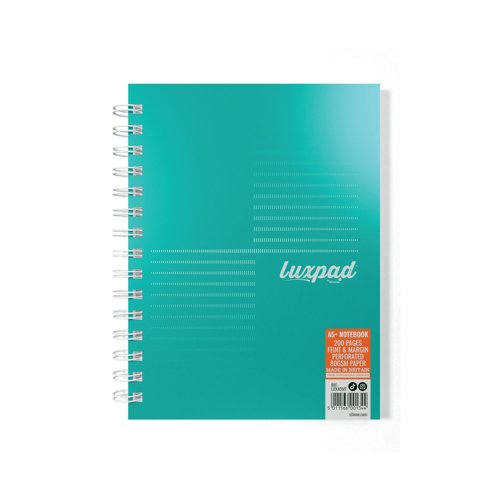 Silvine Luxpad Professional Wirebound Notebook Ruled with Margin 200 Pages A5+ (Pack of 3) LUXA5MT