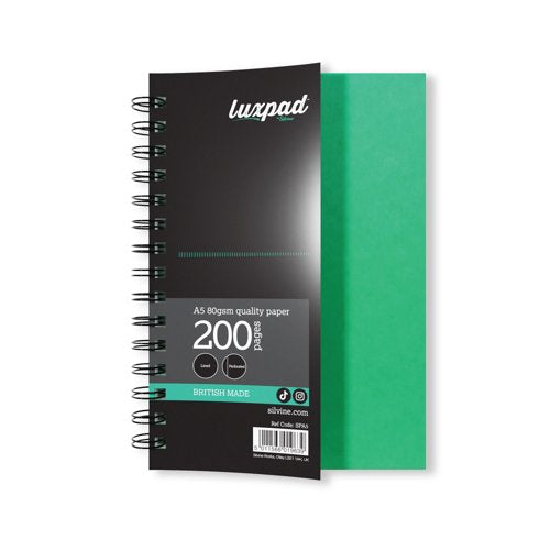 Silvine Luxpad Hardback Wirebound Notebook 200 Pages A5 (6 Pack) SPA5