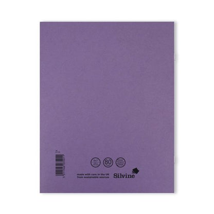 Silvine Exercise Book Ruled 229x178mm Purple (Pack of 10) EX100