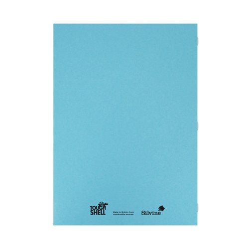 Silvine Tough Shell Exercise Book Ruled A4 Blue (Pack of 25) EX144
