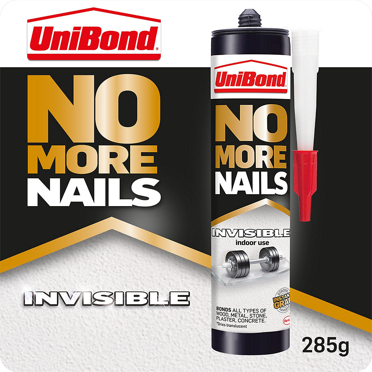 UniBond No More Nails Invisible Multi-material Grab adhesive 285g.