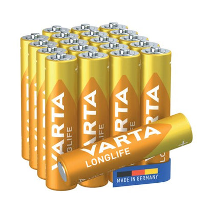 Varta Longlife AAA Alkaline Battery 1.5V (Pack of 20) 4103101720