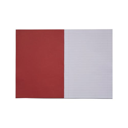 Rhino Exercise Book 8mm Ruled with Margin 80 Pages A4+ Red (Pack of 50) VDU080-200-4