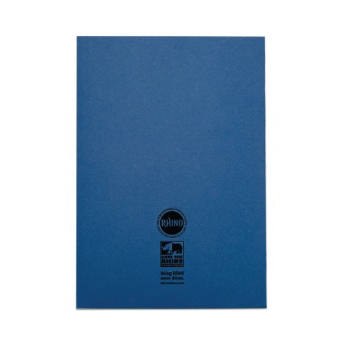 Rhino Exercise Book 80 Page 13x9in 8mm Ruled Dark Blue Contract (Pack of 50) VDUV080-277-4