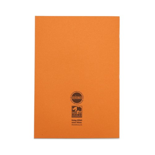 Rhino Exercise Book 80 Page A4 10mm Squares Orange Contract (Pack of 50) VEXV668-268-6