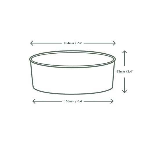 Vegware Bon Appetit Food Bowl 32oz PLA-Lined White (Pack of 300) RSC-32