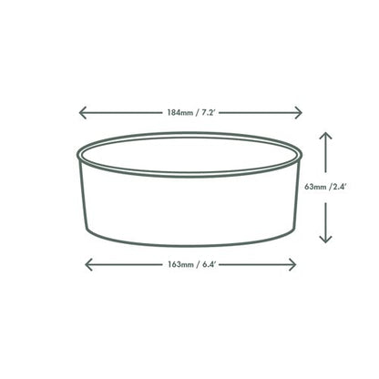 Vegware Bon Appetit Food Bowl 32oz PLA-Lined White (Pack of 300) RSC-32