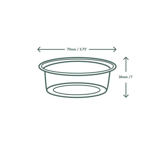 Vegware Cold Portion Pot 2oz Clear (Pack of 2000) CF7057