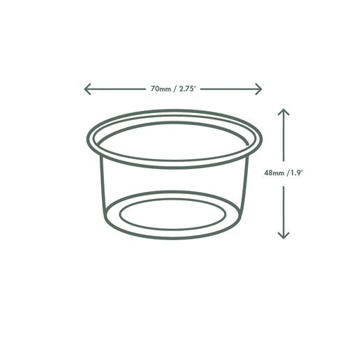 Vegware Cold Portion Pot 4oz Clear (Pack of 2000) CF7054