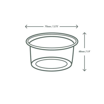 Vegware Cold Portion Pot 4oz Clear (Pack of 2000) CF7054