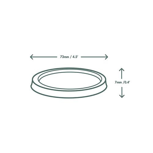 Vegware Portion Pot Lid 4oz and 2oz Clear (Pack of 2000) CF736