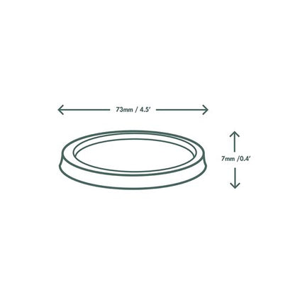 Vegware Portion Pot Lid 4oz and 2oz Clear (Pack of 2000) CF736