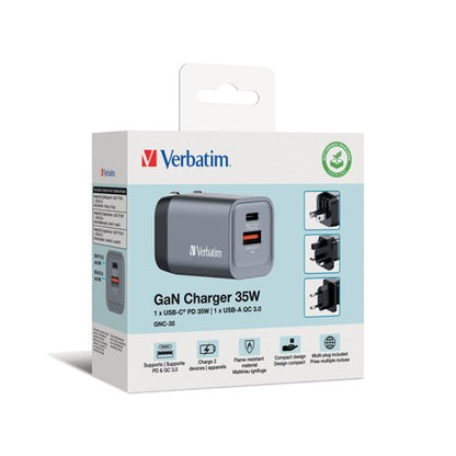 Verbatim GNC-35 GaN 35W 2 Port Charger 32200