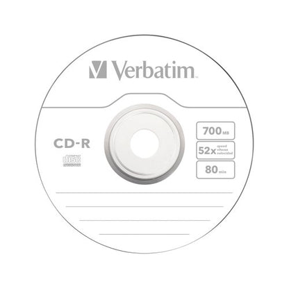 Verbatim CD-R Datalife Non-AZO 80minutes 700MB 52X Non-Printable Spindle (10 Pack) 43437