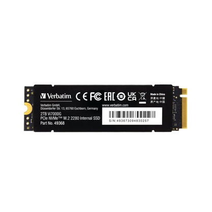 Verbatim Vi7000G PCIe NVMe M.2 2280 Internal Solid State Drive 2TB 49368