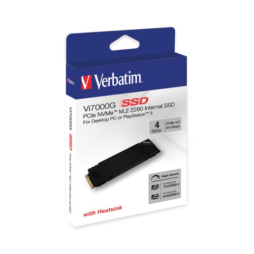 Verbatim Vi7000G PCIe NVMe M.2 2280 Internal Solid State Drive 4TB 49369