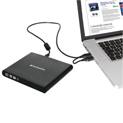 Verbatim Black Mobile DVD Rewriter USB 2.0 (Fully compliant with MDISC archive technology) 98938