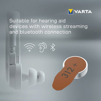 Varta Hearing Aid Batteries 312 (Pack of 6) 24607101416