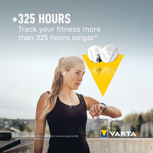 Varta CR2016 Lithium Coin Cell Battery (Pack of 2) 06016101402