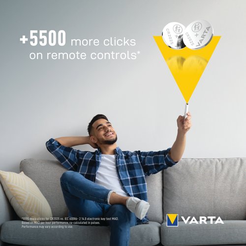 Varta CR2025 Lithium Coin Cell Battery (Pack of 2) 06025101402