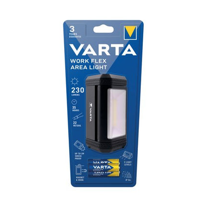 Varta LED Work Flex Area Light 35 hours Run Time 3 x AA Battery Black 17648101421