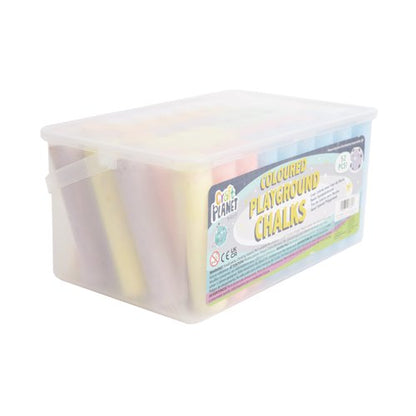 Craft Planet Coloured Playground Chalk Tub of 52 CPT 714104