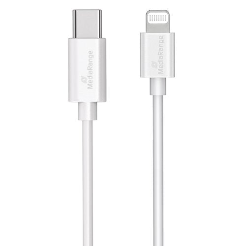 MediaRange Apple Lightning to USB Type-C Charge + Sync Cable 1m White