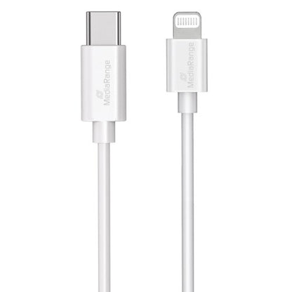 MediaRange Apple Lightning to USB Type-C Charge + Sync Cable 1m White