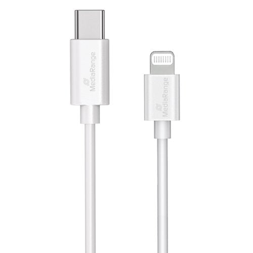 MediaRange Apple Lightning to USB Type-C Charge + Sync Cable 1m White