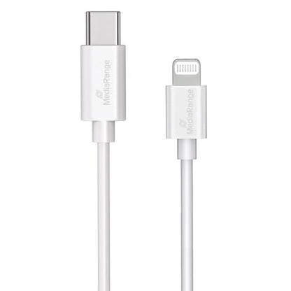 MediaRange Apple Lightning to USB Type-C Charge + Sync Cable 1m White