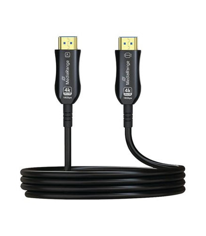 MediaRange Active Optical HDMI High Speed Ethernet Cable Version 2.0 18Gbps 10m Black