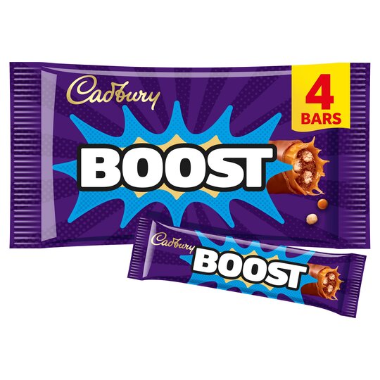 Cadbury Boost Multi Pack 4 x 31.5g - NWT FM SOLUTIONS - YOUR CATERING WHOLESALER