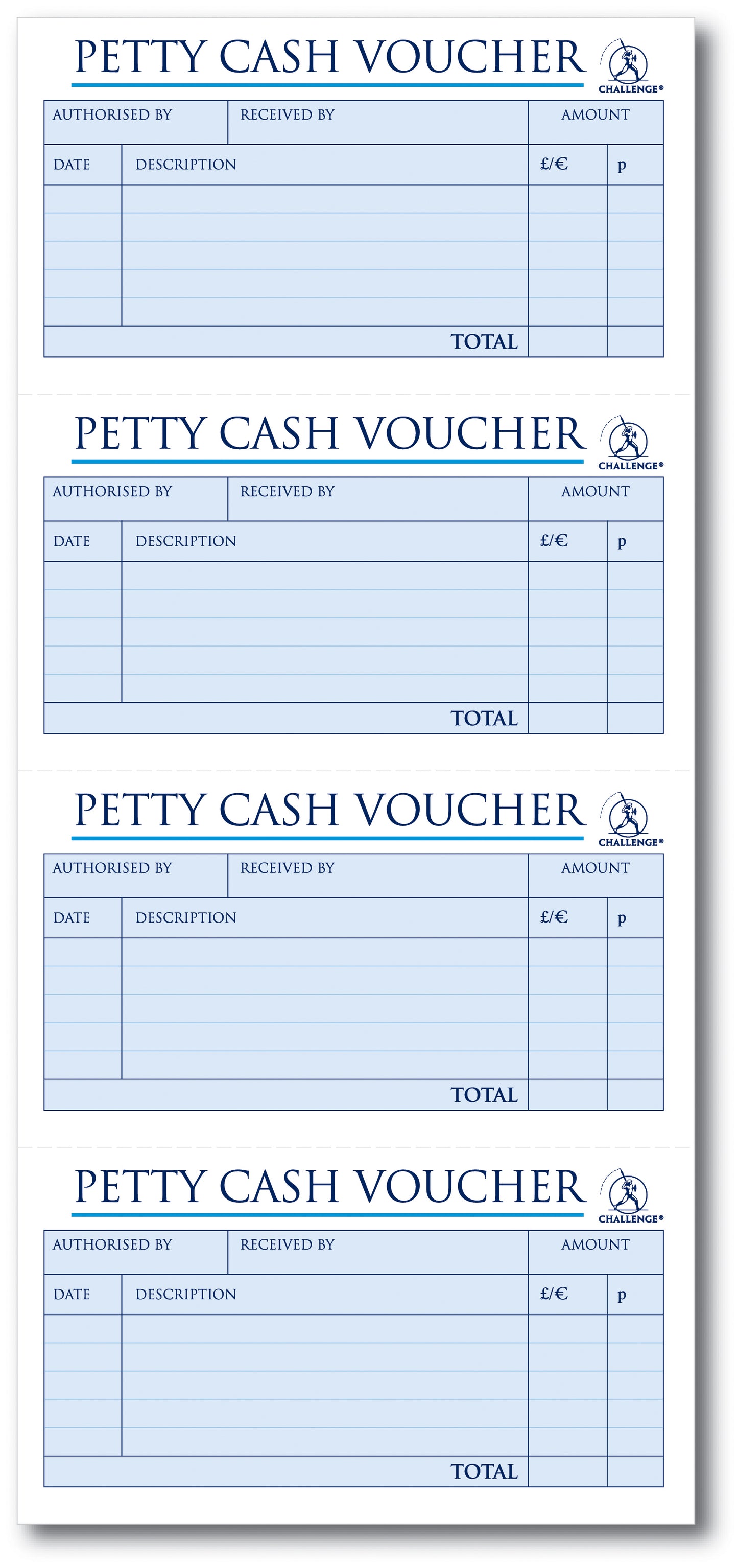 Challenge 280x141mm Duplicate Petty Cash Book Carbonless Wirebound 200 Sets - 100080052