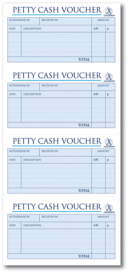 Challenge 280x141mm Duplicate Petty Cash Book Carbonless Wirebound 200 Sets - 100080052