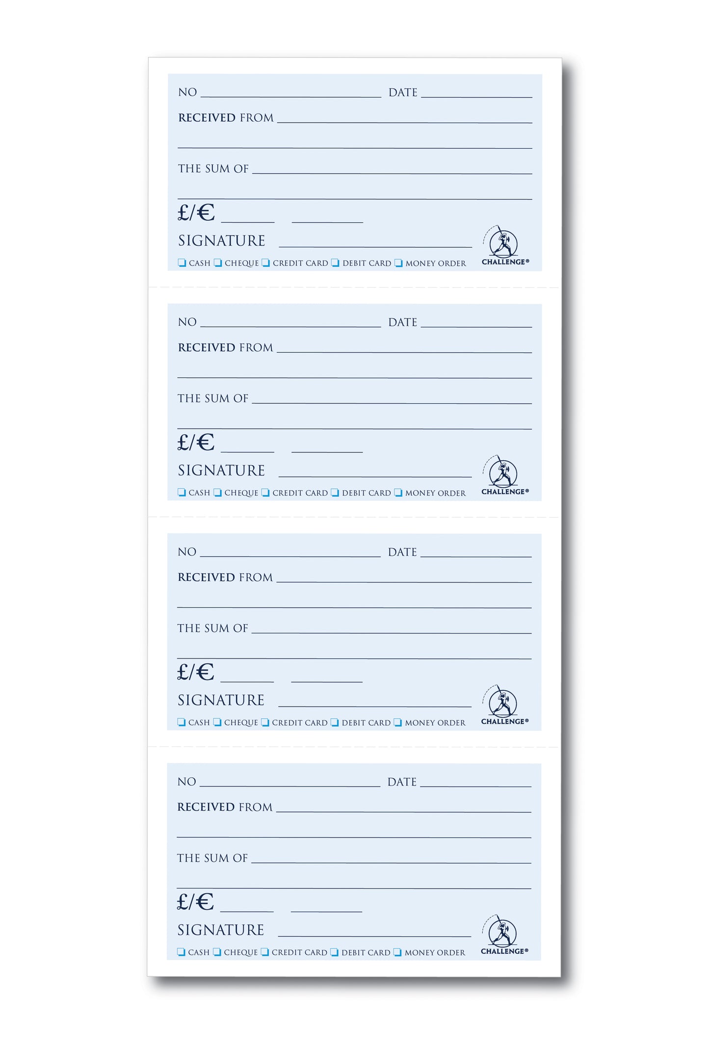 Challenge 280x141mm Duplicate Receipt Book Carbonless Wirebound 200 Sets - 100080056