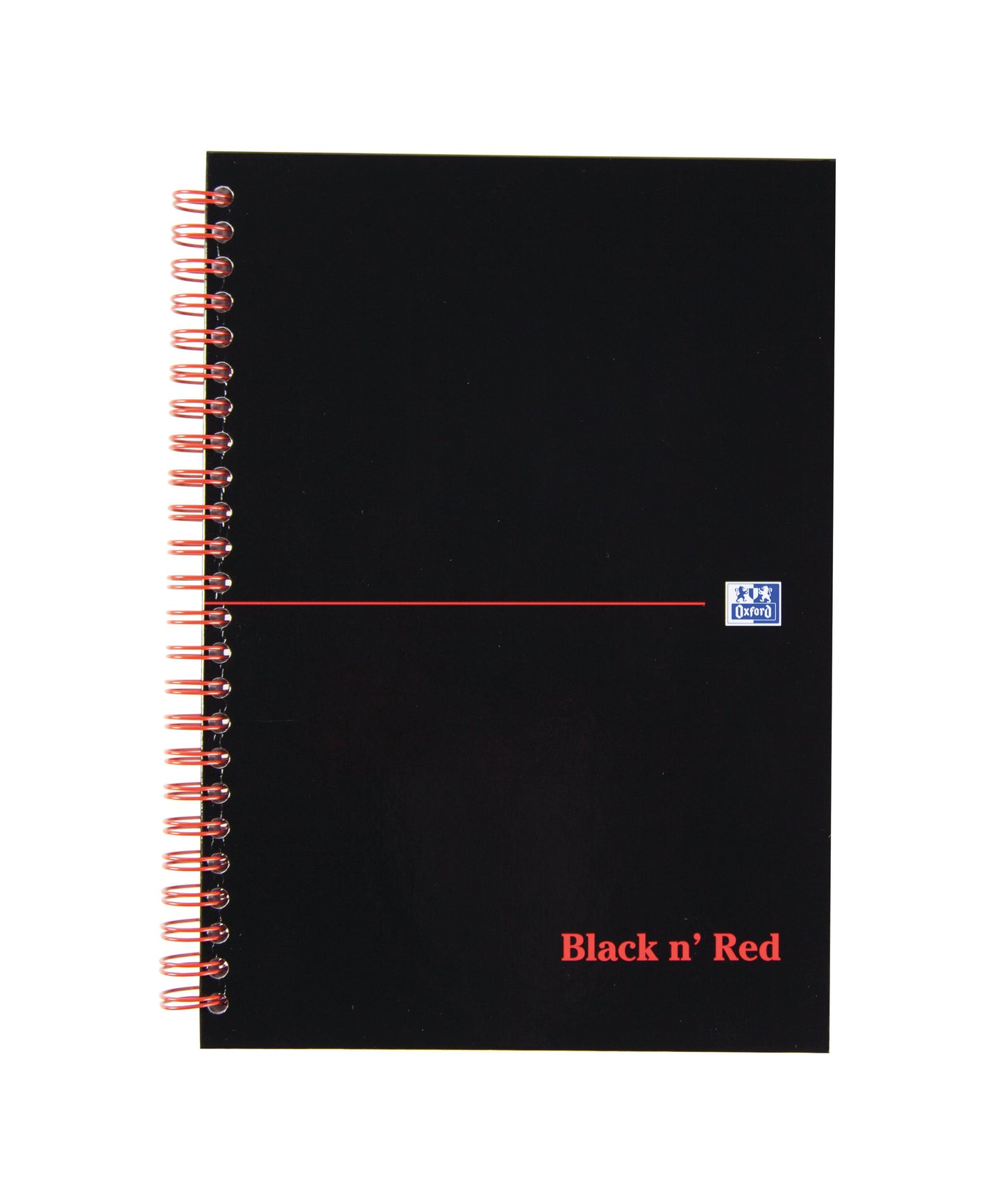 Black n Red Notebook Wirebound A5 Hardback A-Z Indexed Ruled 140 Pages 100080194 - NWT FM SOLUTIONS - YOUR CATERING WHOLESALER