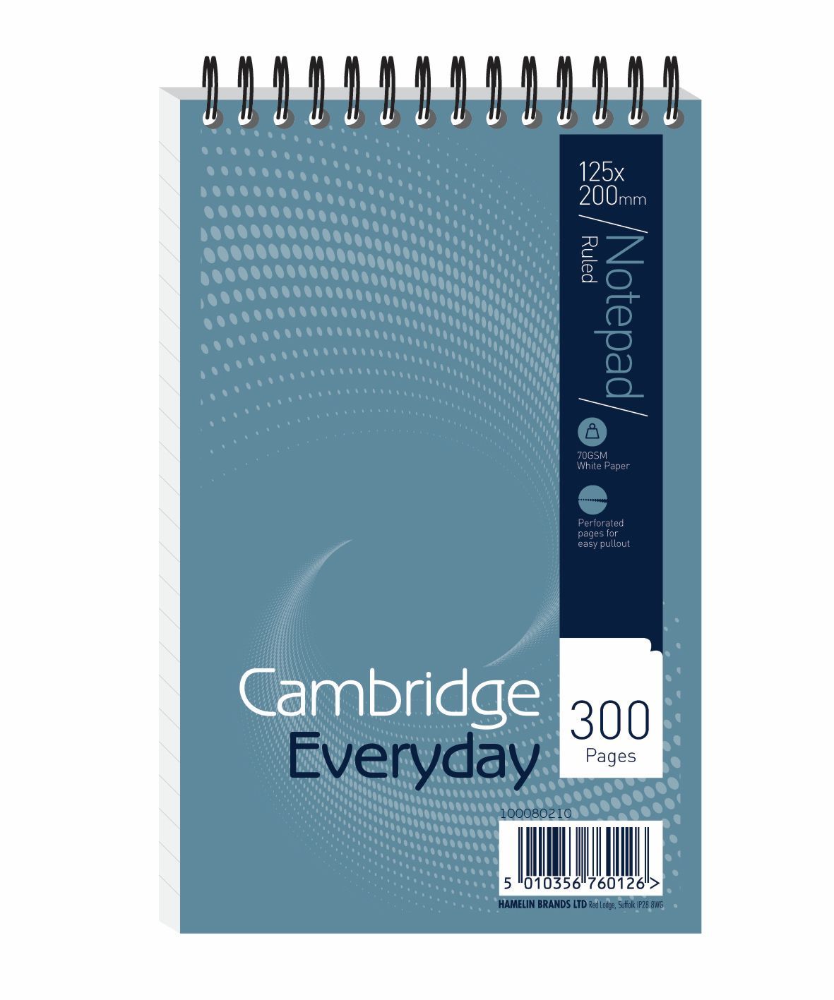 Cambridge Reporters Notebook Wirebound Headbound 125x200mm 300 Pages (Pack 5) 100080210 - NWT FM SOLUTIONS - YOUR CATERING WHOLESALER