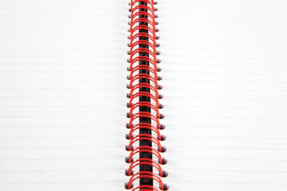 Black n Red Notebook Wirebound A4 Hardback A-Z Ruled 140 Pages 100080232