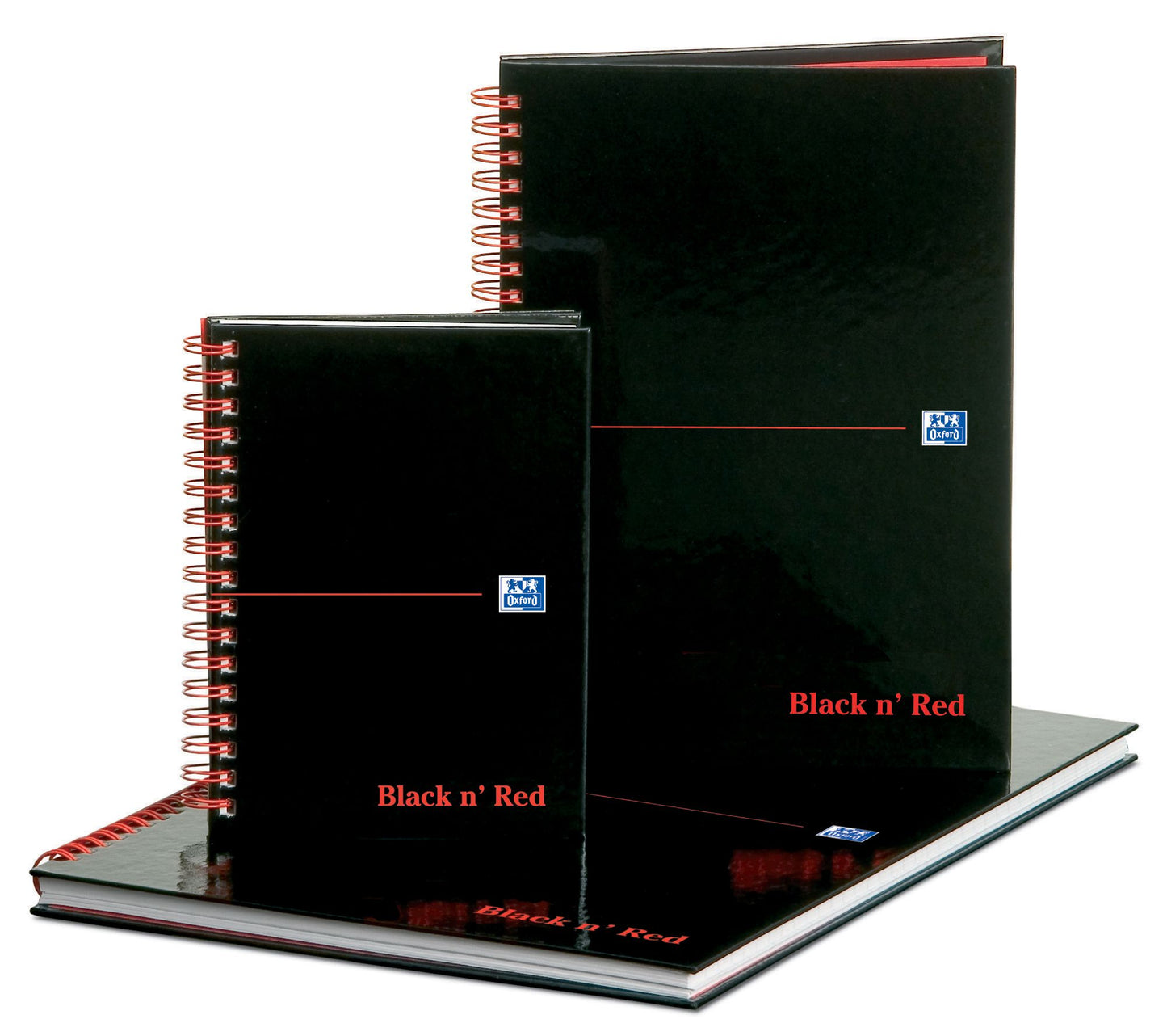 Black n Red Notebook Wirebound A4 Hardback A-Z Ruled 140 Pages 100080232