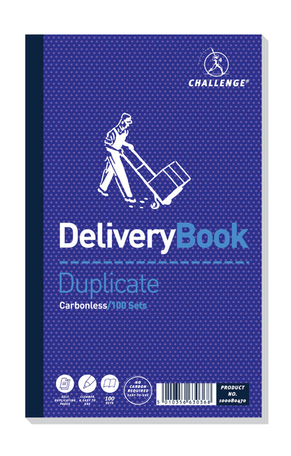 Challenge Duplicate Book Carbonless Delivery Note 210x130mm (Pack 5) 100080470 - NWT FM SOLUTIONS - YOUR CATERING WHOLESALER