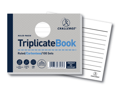 Challenge Triplicate Book 105x130mm Card Cover Ruled 100 Sets (Pack 5) 100080471