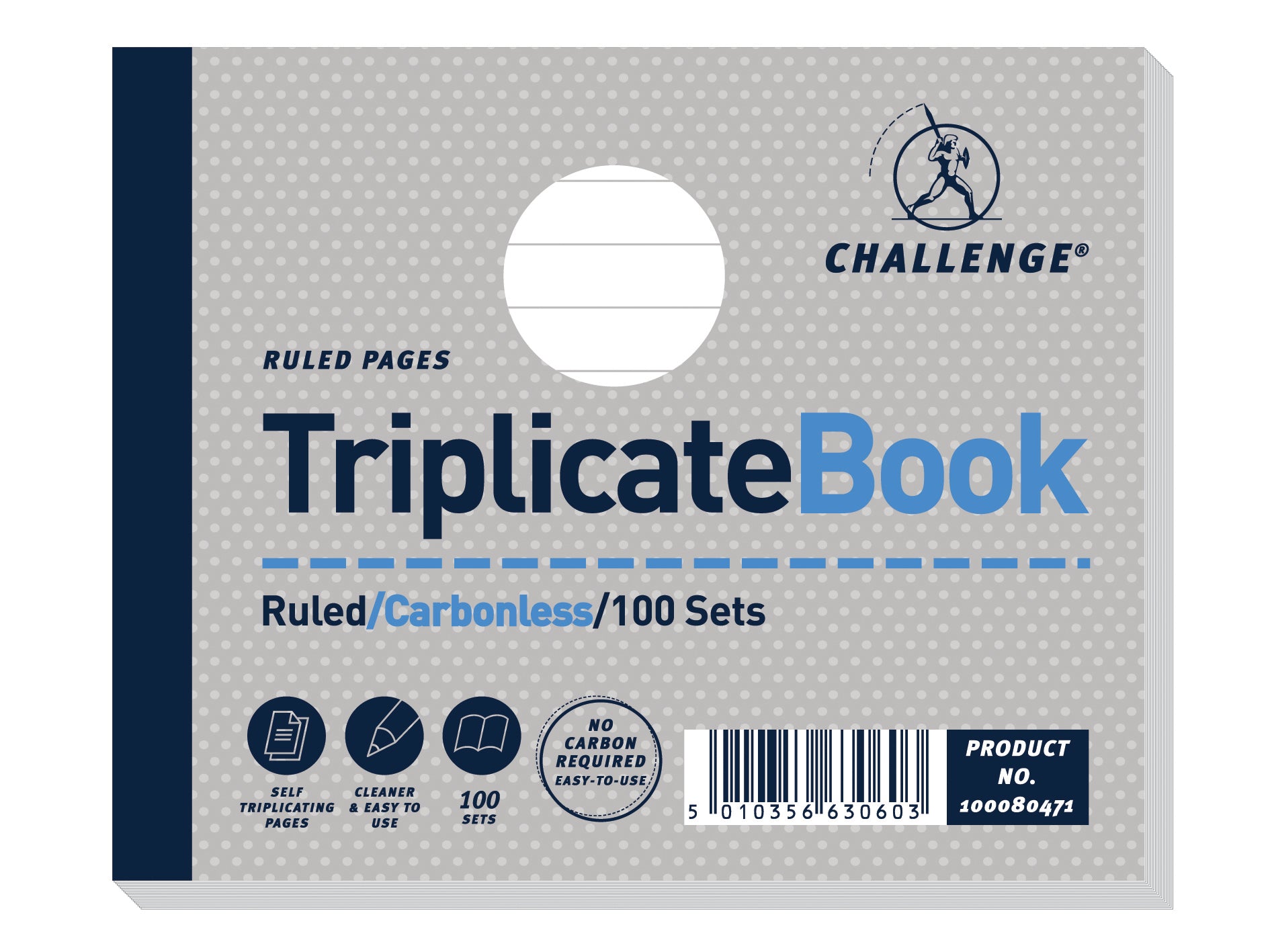 Challenge Triplicate Book 105x130mm Card Cover Ruled 100 Sets (Pack 5) 100080471 - NWT FM SOLUTIONS - YOUR CATERING WHOLESALER