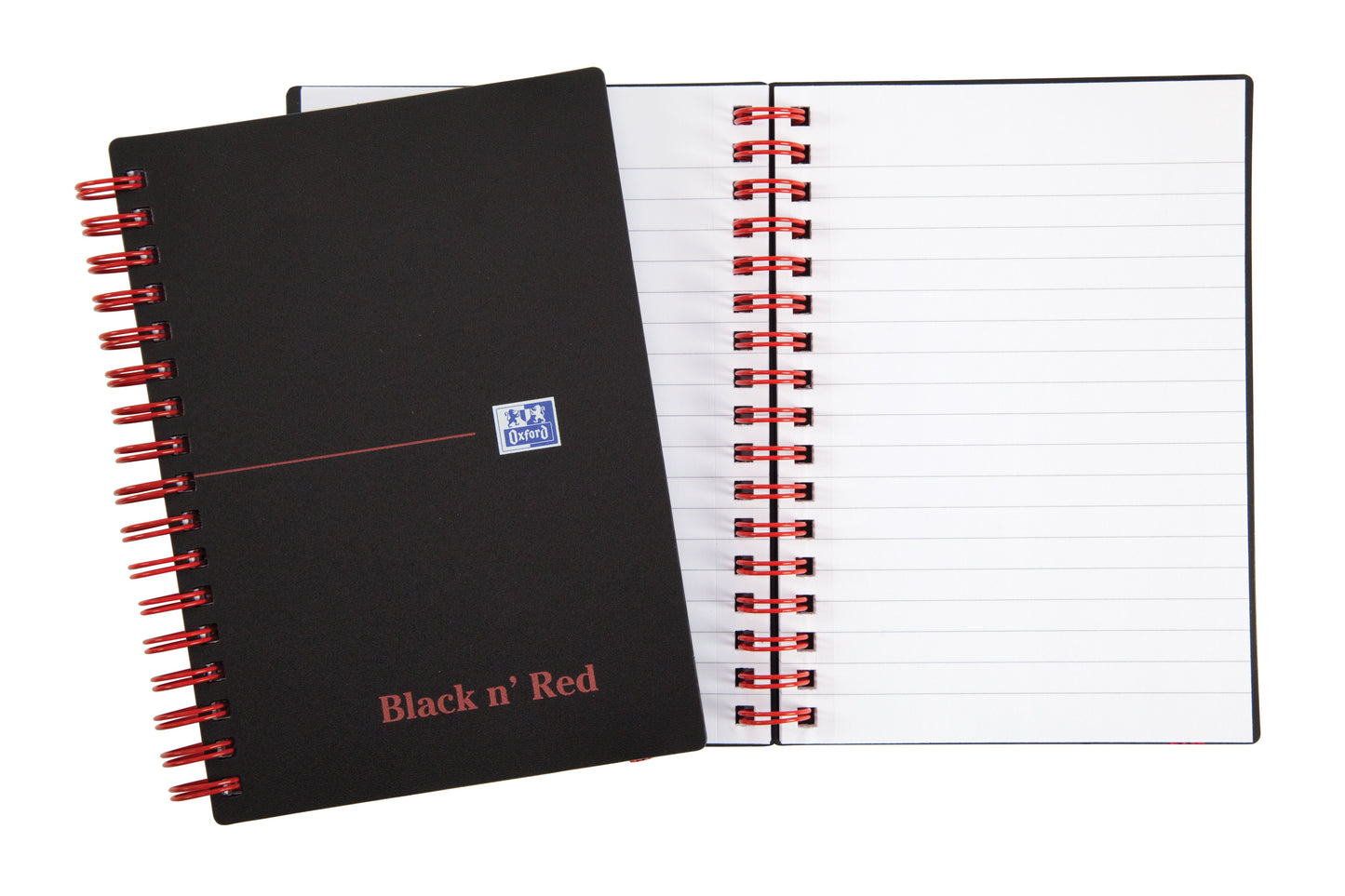 Oxford Black n Red Notebook A6 Poly Cover Wirebound Ruled 140 Pages (Pack 5) 100080476