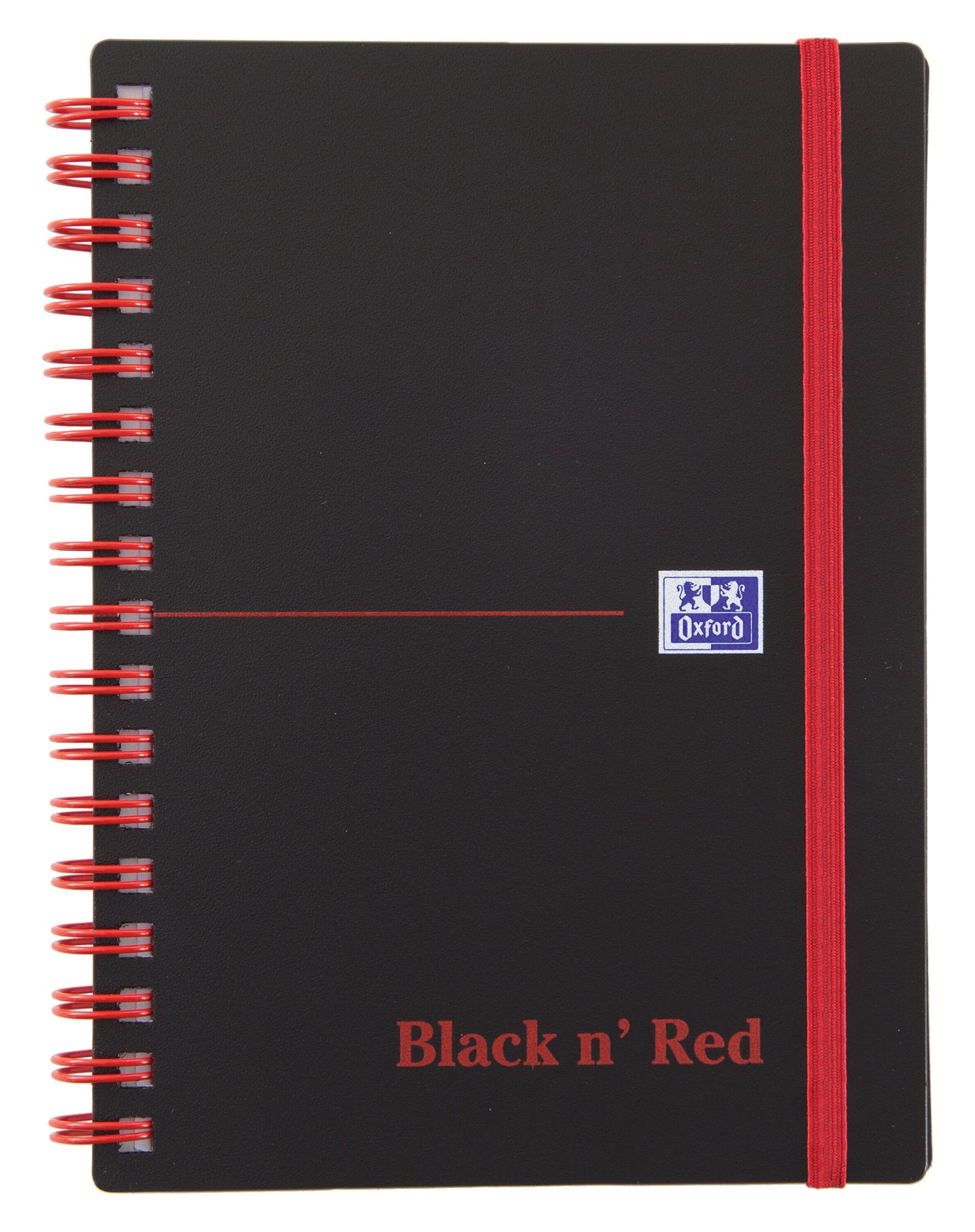 Oxford Black n Red Notebook A6 Poly Cover Wirebound Ruled 140 Pages (Pack 5) 100080476 - NWT FM SOLUTIONS - YOUR CATERING WHOLESALER