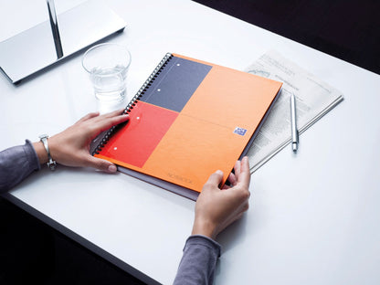 Oxford International Wirebound Notebook A4+ Perforated 160 Pages Orange 100104036