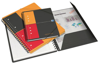 Oxford International Wirebound PP Meeting Book A4+ Perforated 4 Holes 160 Pages Orange 100104296