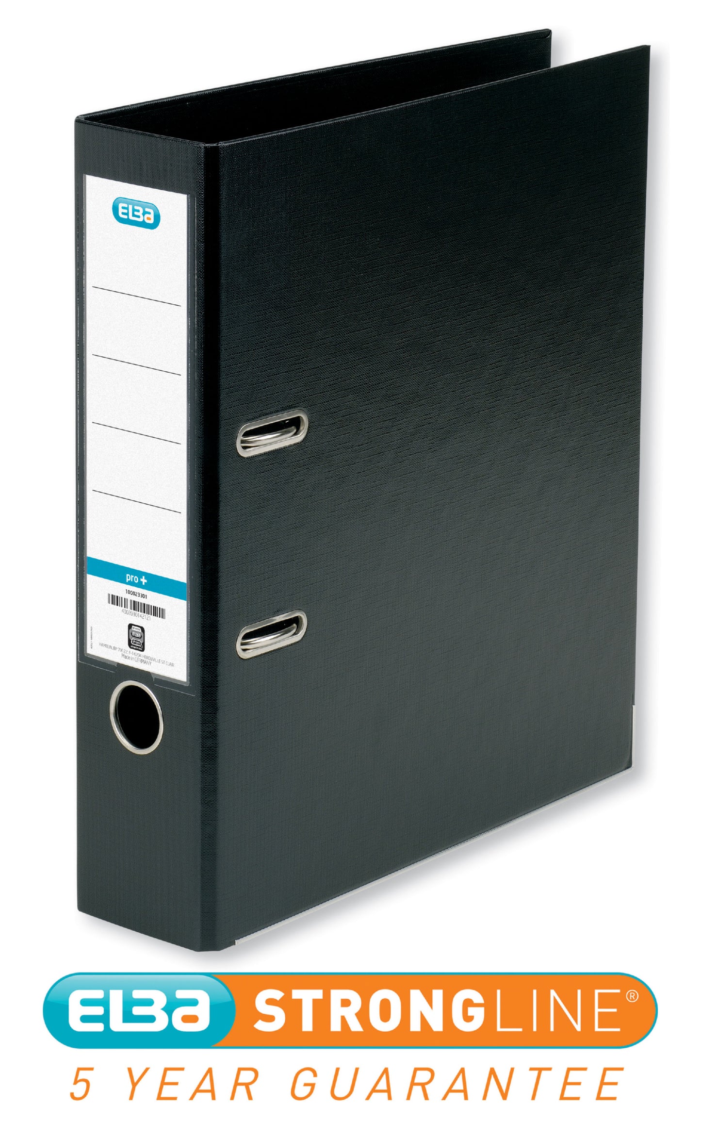 Elba A4 Lever Arch File PVC 70mm Spine Width Black 100202169 - NWT FM SOLUTIONS - YOUR CATERING WHOLESALER