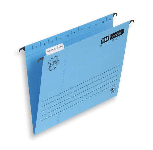 Elba Verticflex Ultimate Foolscap Suspension File Manilla 15mm V Base Blue (Pack 25)100331168 - NWT FM SOLUTIONS - YOUR CATERING WHOLESALER